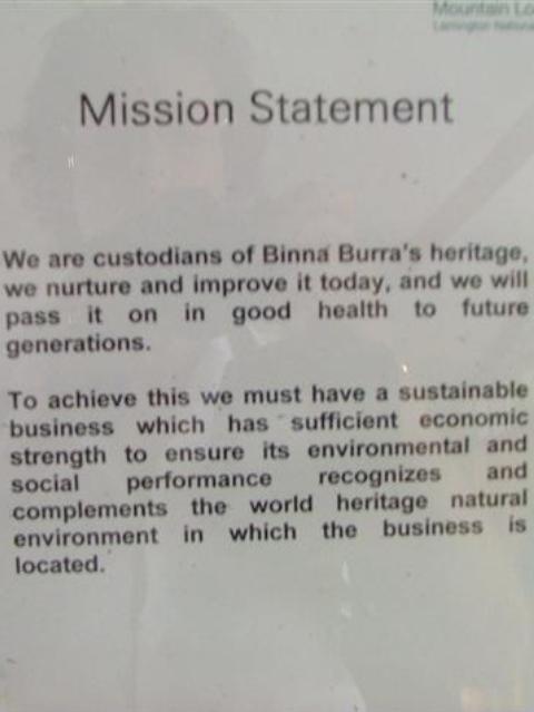 The Mission Statement of Binna Burra